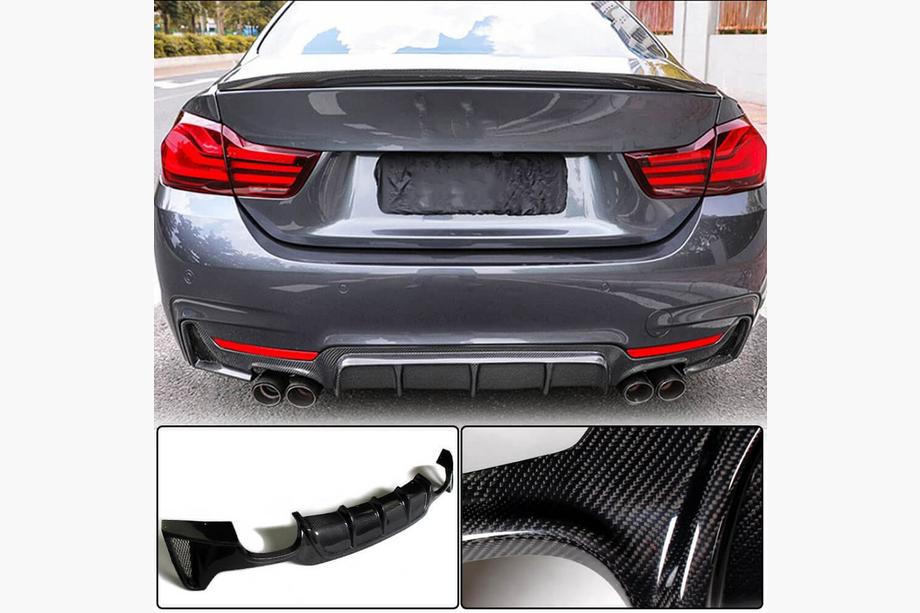 BMW řada 4 F32/F33/F36 2012–2020 Difuzor zadního nárazníku V1 (pro M-Sport, karbon) Image