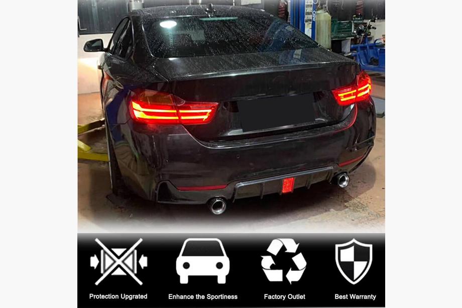 BMW řada 4 F32/F33/F36 2012–2020 Difuzor zadního nárazníku V7 (pro M-Sport, karbon) Fotografie 6
