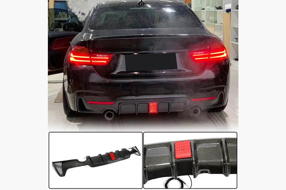 BMW řada 4 F32/F33/F36 2012–2020 Difuzor zadního nárazníku V8 (pro M-Sport, karbon) Fotografie 1