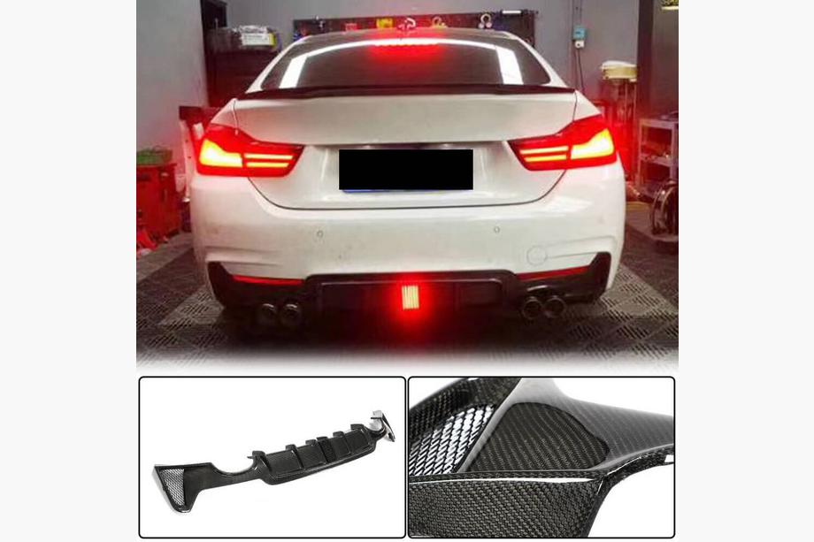 BMW řada 4 F32/F33/F36 2012–2020 Difuzor zadního nárazníku V8 (pro M-Sport, karbon) Fotografie 2