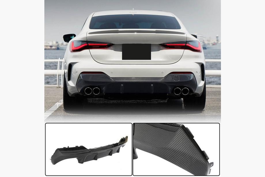 BMW řada 4 G22/23/26 2020– Difuzor zadního nárazníku V2 (pro G22/G23 M-Sport, karbon) Image