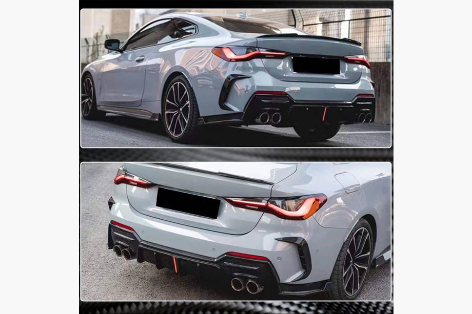 BMW řada 4 G22/23/26 2020– Difuzor zadního nárazníku V3 (pro G22/G23 M-Sport, karbon) Fotografie 3