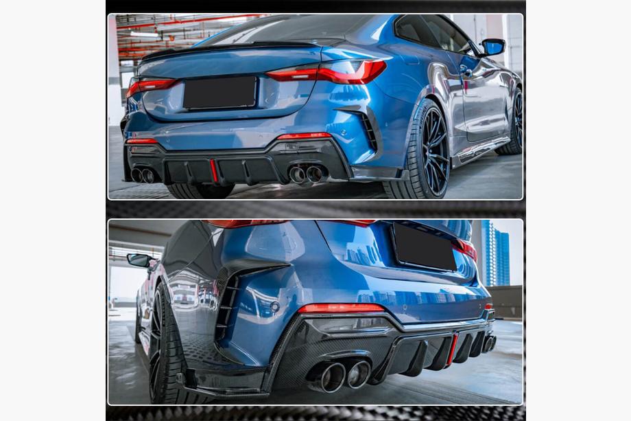 BMW řada 4 G22/23/26 2020– Difuzor zadního nárazníku V3 (pro G22/G23 M-Sport, karbon) Fotografie 4
