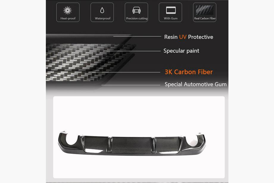 BMW řada 4 G22/23/26 2020– Difuzor zadního nárazníku V1 (pro G26 M-Sport, karbon) Fotografie 6
