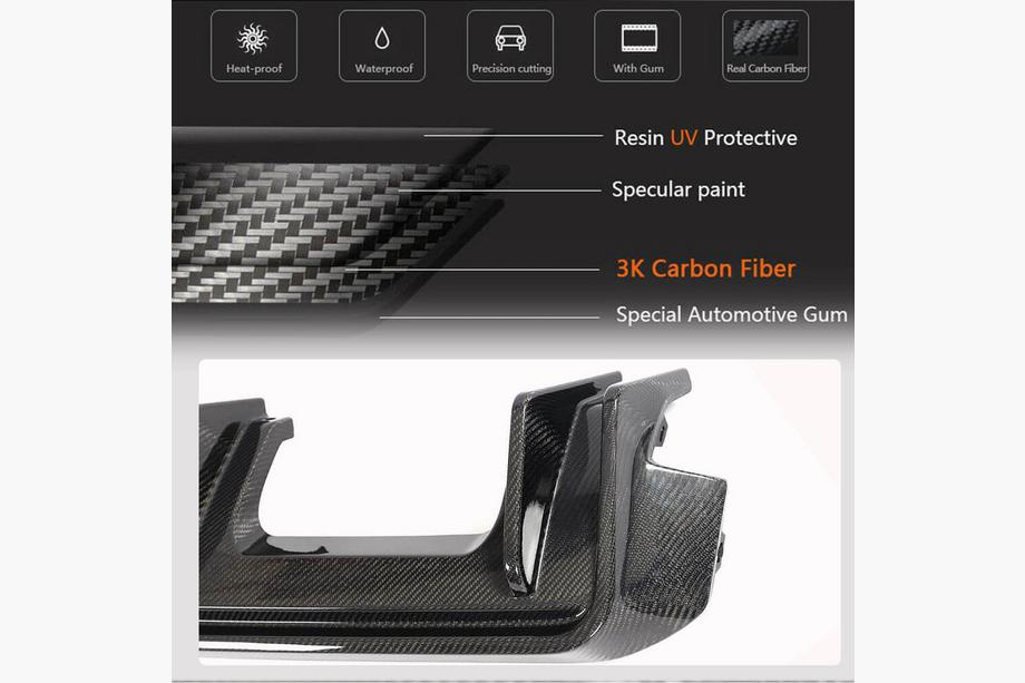 BMW řada 4 G22/23/26 2020– Difuzor zadního nárazníku V5 (pro G82/G83, karbon) Fotografie 4
