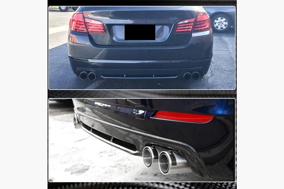 BMW řada 5 F10/F11 2010–2016 Difuzor zadního nárazníku (pro F10 Base 2010-2013, karbon) Fotografie 4