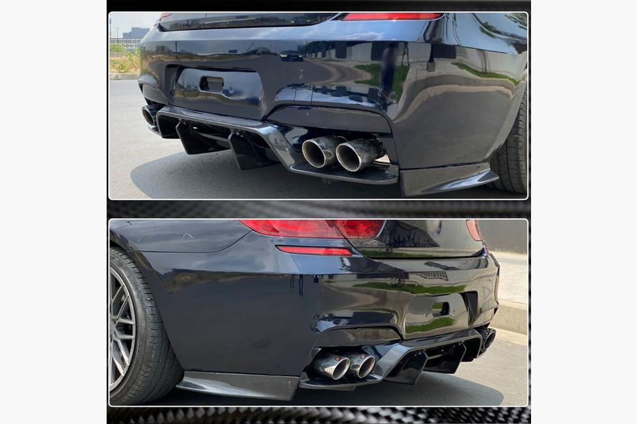 BMW řady 6 F12/F13/F06 2011–2018 Difuzor zadního nárazníku FRP V6 (pro M6) Fotografie 4