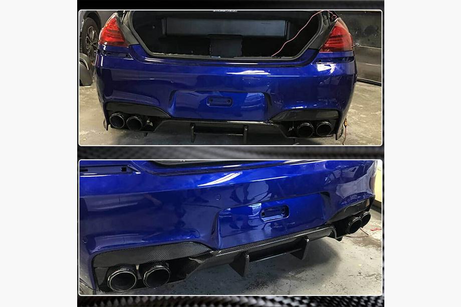 BMW řady 6 F12/F13/F06 2011–2018 Difuzor zadního nárazníku FRP V6 (pro M6) Fotografie 5