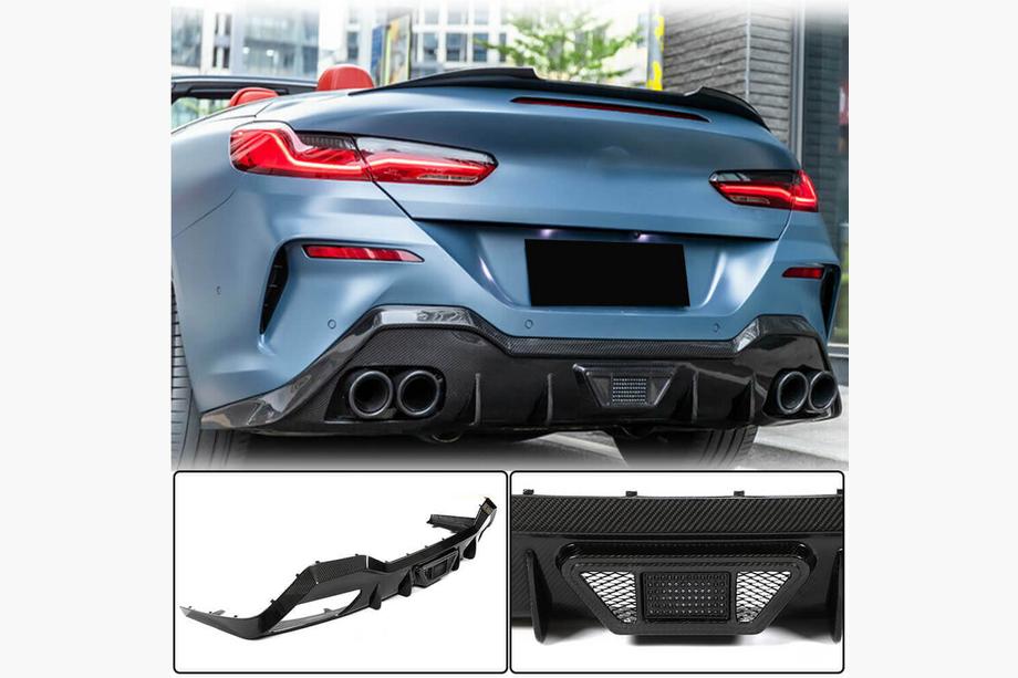 BMW řada 8 G14/G15/G16 2018– Difuzor zadního nárazníku V1 (pro G14/G15 M-Sport, karbon) Image
