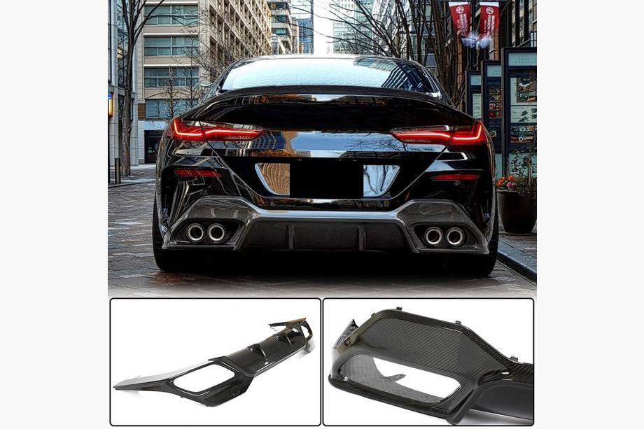 BMW řada 8 G14/G15/G16 2018– Difuzor zadního nárazníku V2 (pro G16 M-Sport, karbon) Image