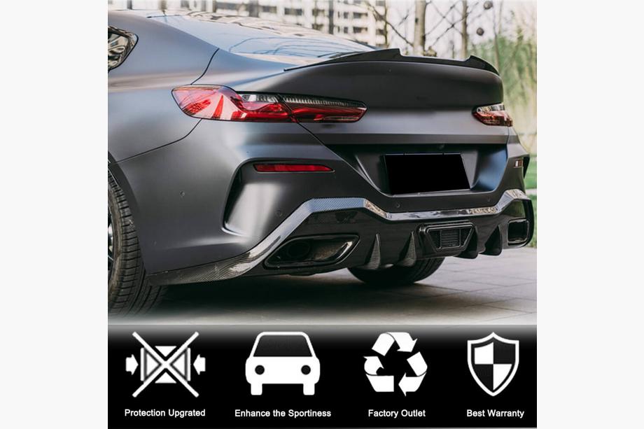 BMW řada 8 G14/G15/G16 2018– Difuzor zadního nárazníku V1 (pro G16 M-Sport, karbon) Fotografie 3