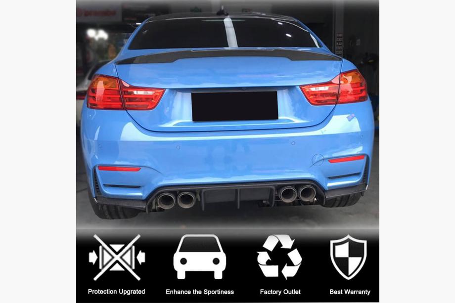 BMW řada 3 F30/F31 2012–2019 Difuzor zadního nárazníku V6 (pro F80, karbon) Fotografie 3