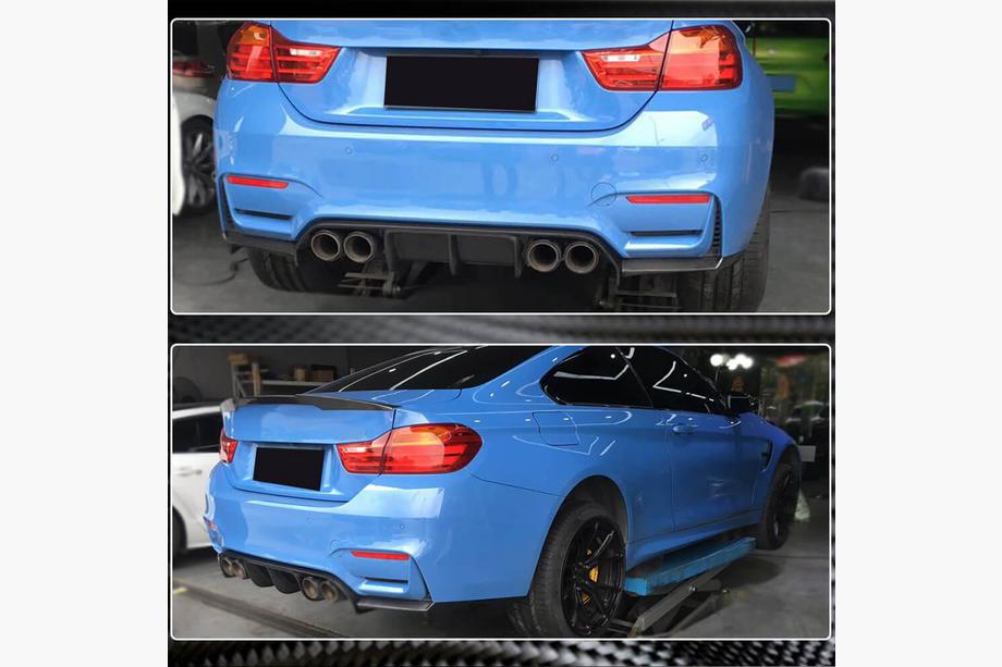 BMW řada 3 F30/F31 2012–2019 Difuzor zadního nárazníku V6 (pro F80, karbon) Fotografie 4