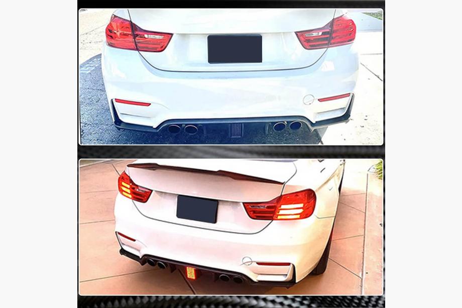 BMW řada 3 F30/F31 2012–2019 Difuzor zadního nárazníku V13 (pro F80, karbon) Fotografie 3