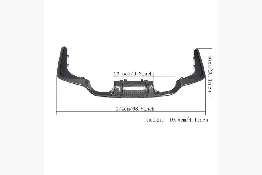 BMW řada 4 F32/F33/F36 2012–2020 Difuzor zadního nárazníku V2 (pro F82/F83, karbon) Image