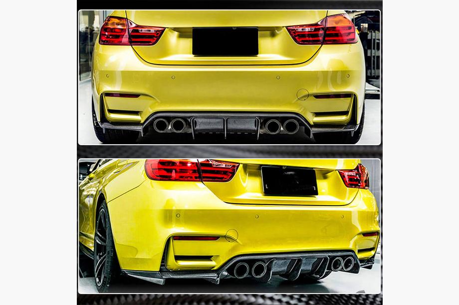 BMW řada 4 F32/F33/F36 2012–2020 Difuzor zadního nárazníku V4 (pro F82/F83, karbon) Fotografie 6