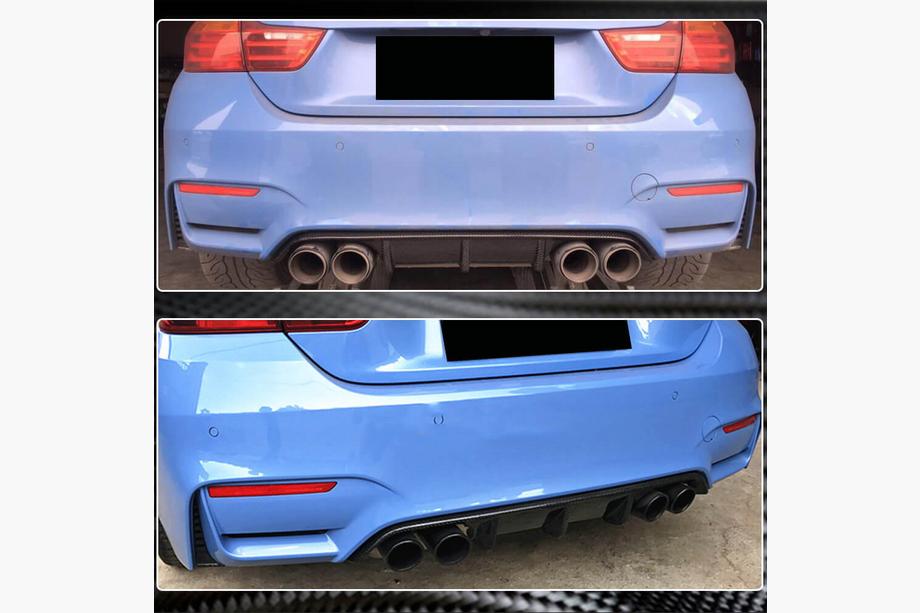 BMW řada 4 F32/F33/F36 2012–2020 Difuzor zadního nárazníku Carbon V9 (pro F82/F83) Fotografie 5