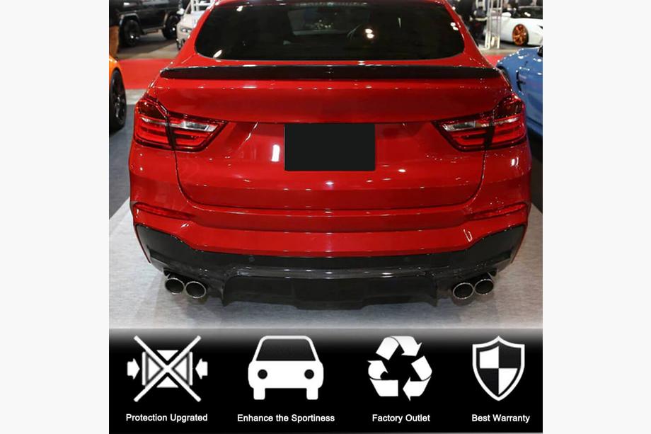 BMW X4 F26 2014–2018 Difuzor zadního nárazníku (pro M-Sport, karbon) Fotografie 2