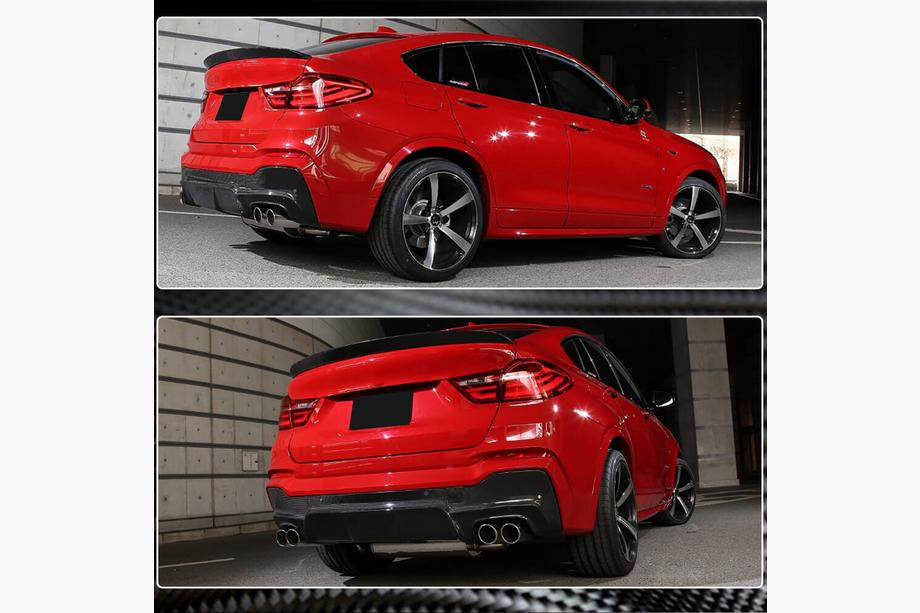 BMW X4 F26 2014–2018 Difuzor zadního nárazníku (pro M-Sport, karbon) Fotografie 3