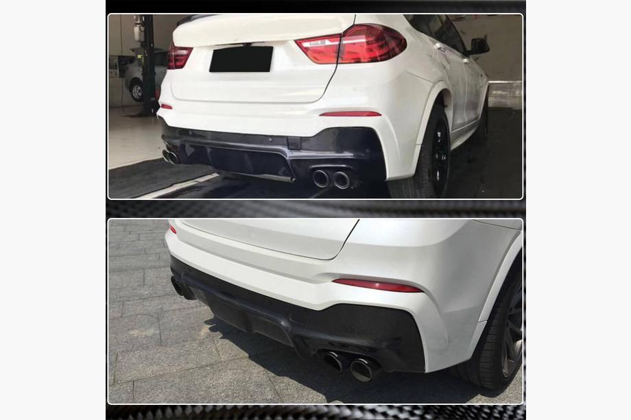 BMW X4 F26 2014–2018 Difuzor zadního nárazníku (pro M-Sport, karbon) Fotografie 4