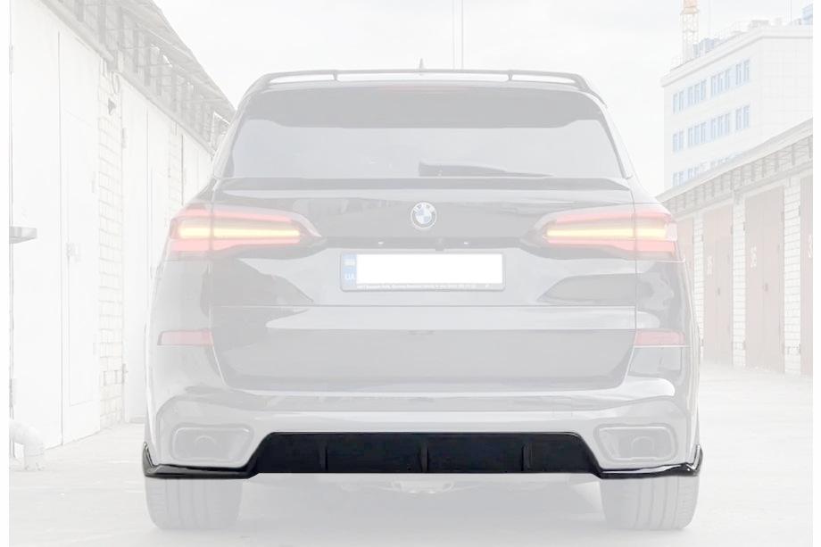 BMW X5 G05 2019–2026 Difuzor zadního nárazníku V2 (2018-2022, lesklá černá) Fotografie 3