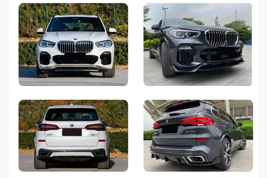 BMW X5 G05 2019–2026 Difuzor zadního nárazníku V2 (2018-2022, lesklá černá) Fotografie 4