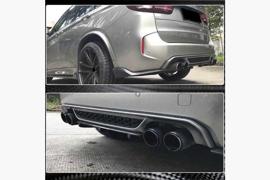 BMW X5 F15 2013–2018 Difuzor zadního nárazníku Carbon V4 (pro F85) Fotografie 3