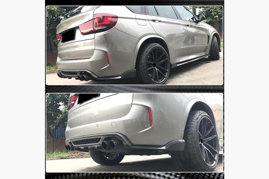 BMW X5 F15 2013–2018 Difuzor zadního nárazníku Carbon V4 (pro F85) Fotografie 4