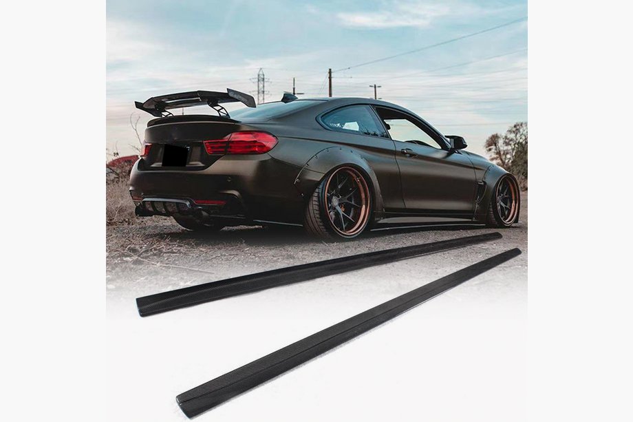 BMW řada 4 F32/F33/F36 2012–2020 Nástavce prahů V2 (pro F32/F33 M-Sport, karbon) Image