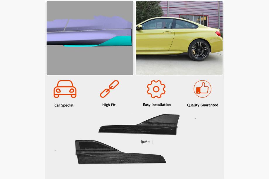 BMW řada 4 F32/F33/F36 2012–2020 Karbonové prahové nástavce V4 (pro F82/F83) Fotografie 2