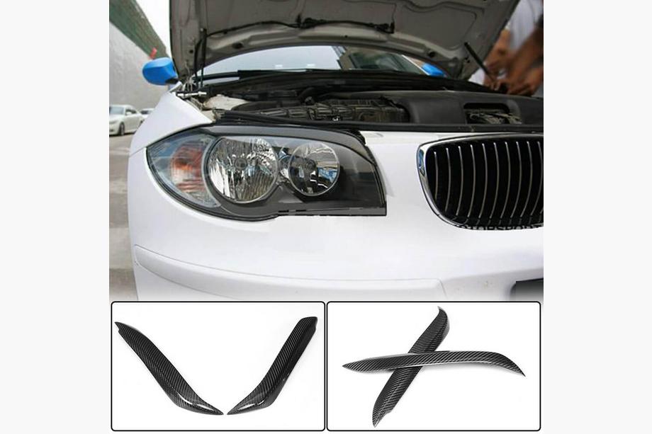 BMW řada 1 E81/E82/E87/E88 2004–2011 Mračítka na světlomety (karbon) Image