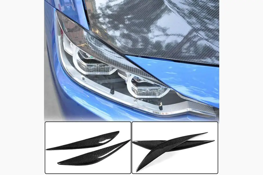 BMW řada 3 F30/F31 2012–2019 Mračítka na světlomety V1 (pro F30, karbon) Fotografie 2