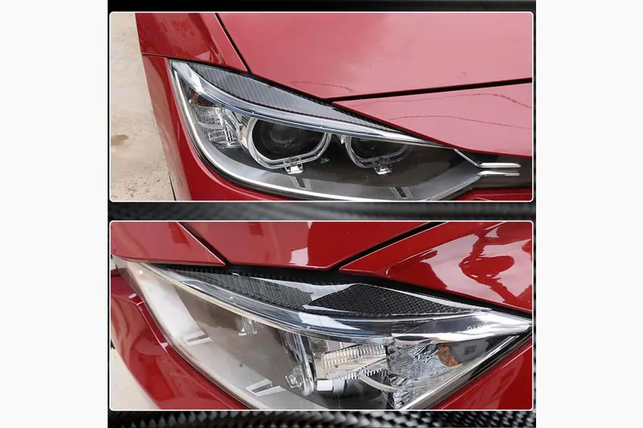 BMW řada 3 F30/F31 2012–2019 Mračítka na světlomety V1 (pro F30, karbon) Fotografie 4