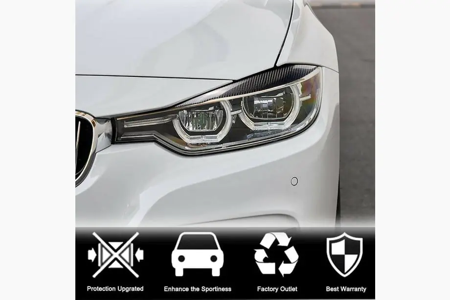 BMW řada 3 F30/F31 2012–2019 Mračítka na světlomety V1 (pro F30, karbon) Fotografie 8