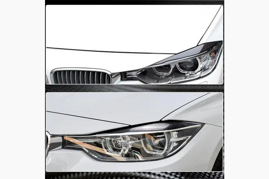 BMW řada 3 F30/F31 2012–2019 Mračítka na světlomety V1 (pro F30, karbon) Fotografie 9