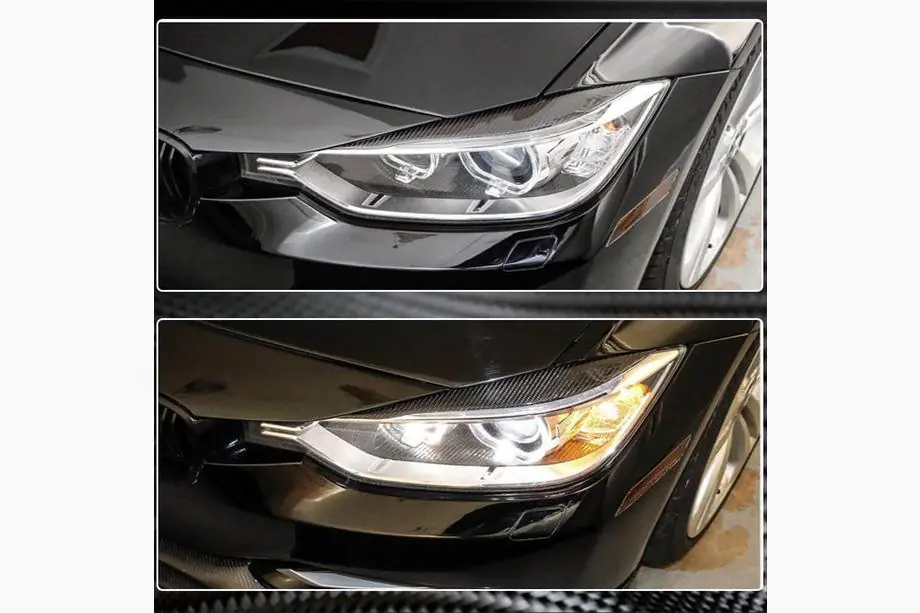 BMW řada 3 F30/F31 2012–2019 Mračítka na světlomety V1 (pro F30, karbon) Fotografie 10