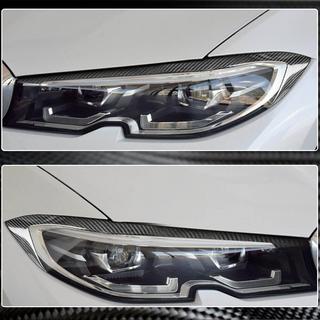 Mračítka na světlomety (2018-2022, karbon) BMW řada 3 G20/G21 2018– fotografie 4