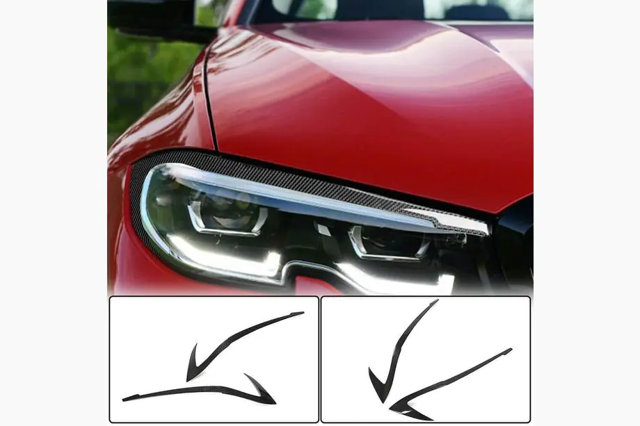 BMW řada 3 G20/G21 2018– Mračítka na světlomety (2018-2022, karbon) Image