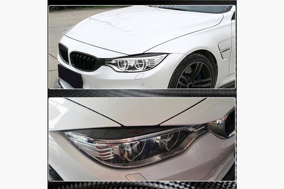 BMW řada 3 F30/F31 2012–2019 Karbonová mračítka na světlomety V2 (pro F80) Fotografie 5