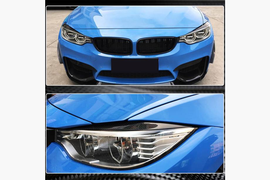 BMW řada 3 F30/F31 2012–2019 Karbonová mračítka na světlomety V2 (pro F80) Fotografie 6