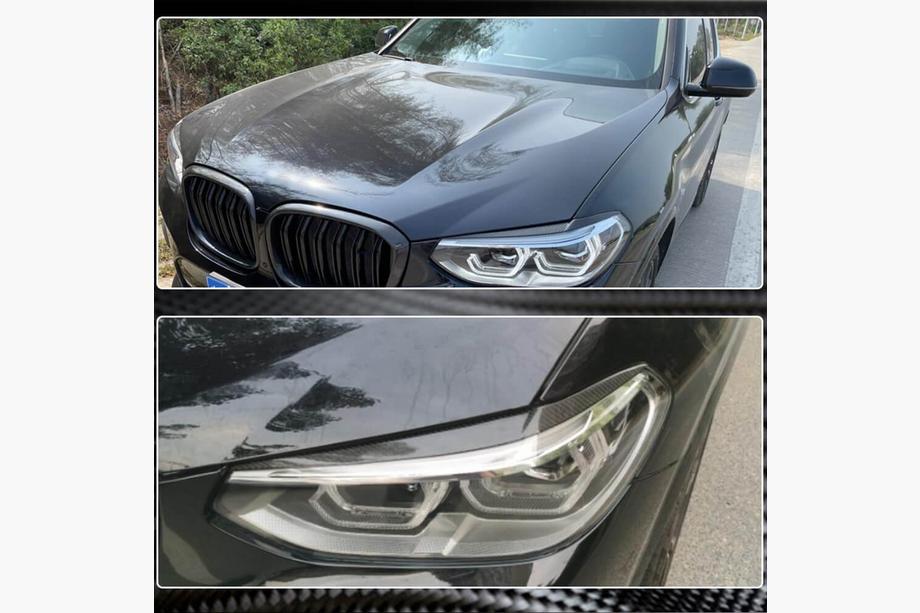 BMW X3 G01 2018– Mračítka na světlomety (2018-2021, karbon) Fotografie 4