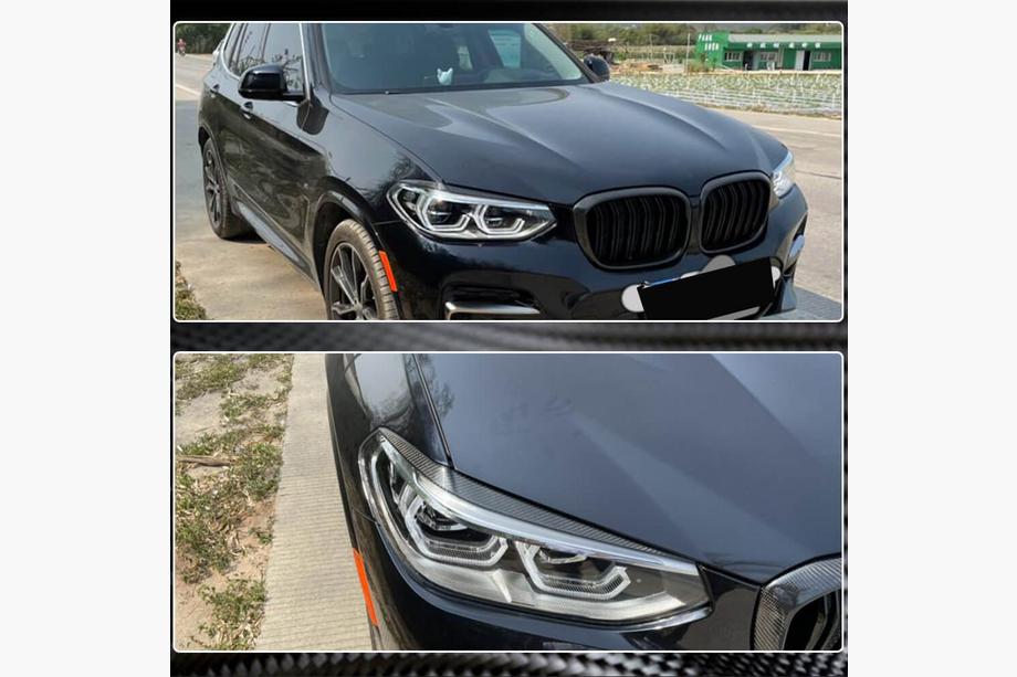 BMW X3 G01 2018– Mračítka na světlomety (2018-2021, karbon) Fotografie 5
