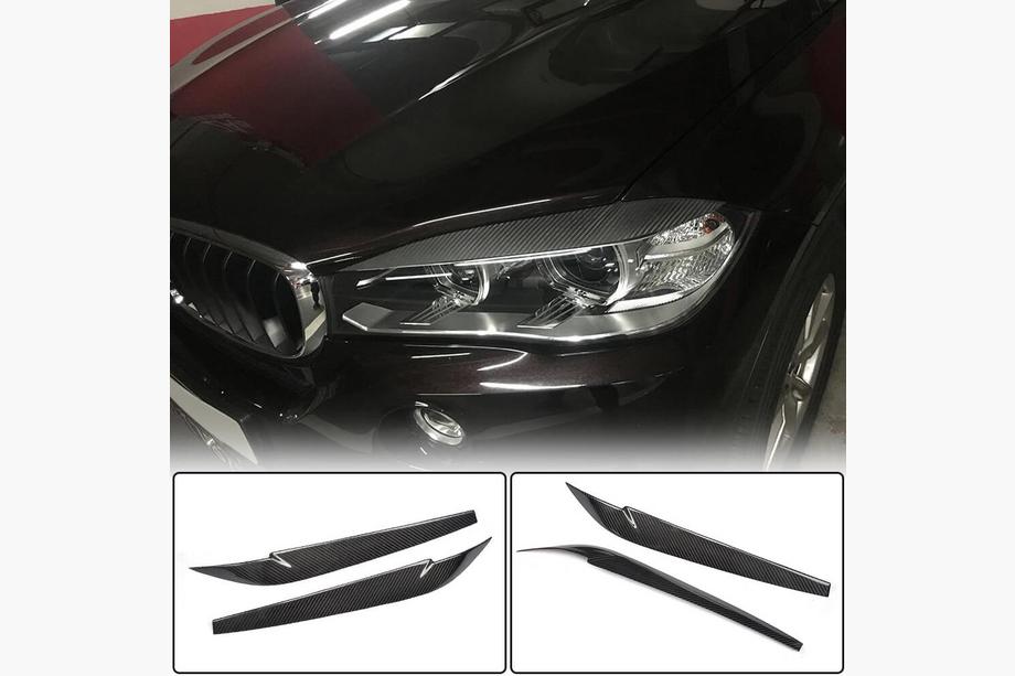 BMW X6 F16 2014–2019 Mračítka na světlomety Lamp Eyelids FRP V3 Image