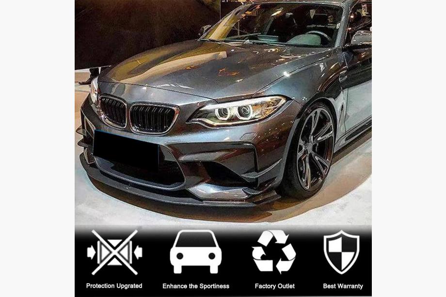 BMW řady 2 F22/F23 2014–2021 Přední lip nástavce na nárazník Flap FRP V2 (pro F87 M2 2016-2020) Fotografie 2