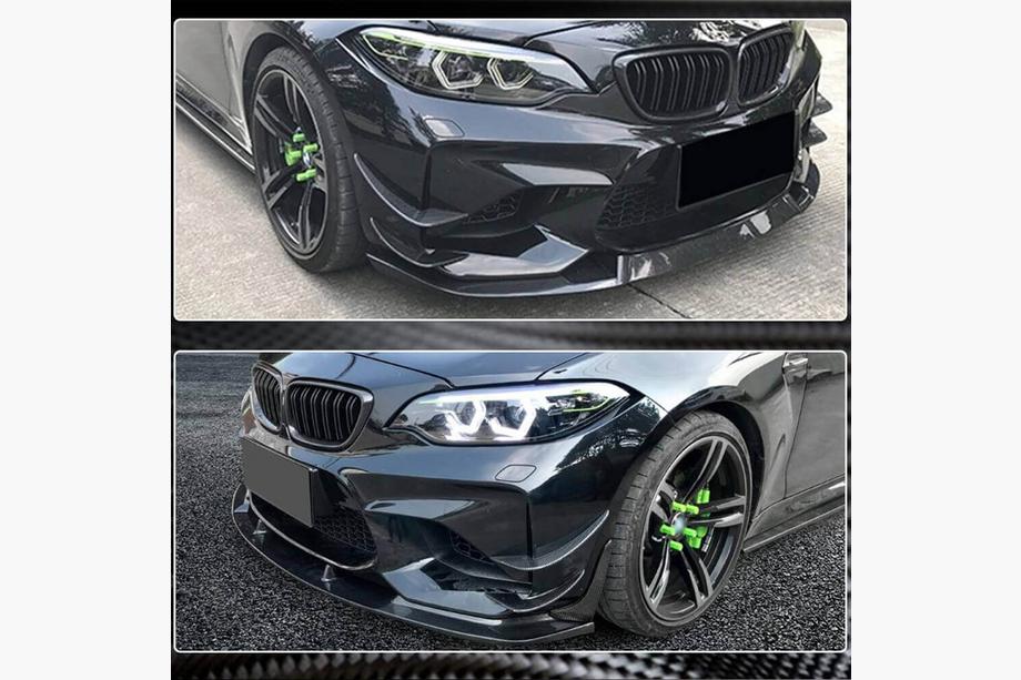 BMW řady 2 F22/F23 2014–2021 Přední lip nástavce na nárazník Flap FRP V2 (pro F87 M2 2016-2020) Fotografie 3