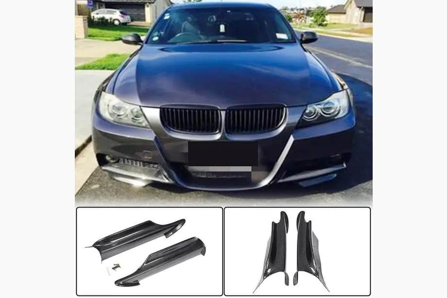 BMW řady 3 E90/E91 2005–2011 Nástavce na přední nárazník Flap (pro E90 2005-2008 M-Sport, karbon) Image