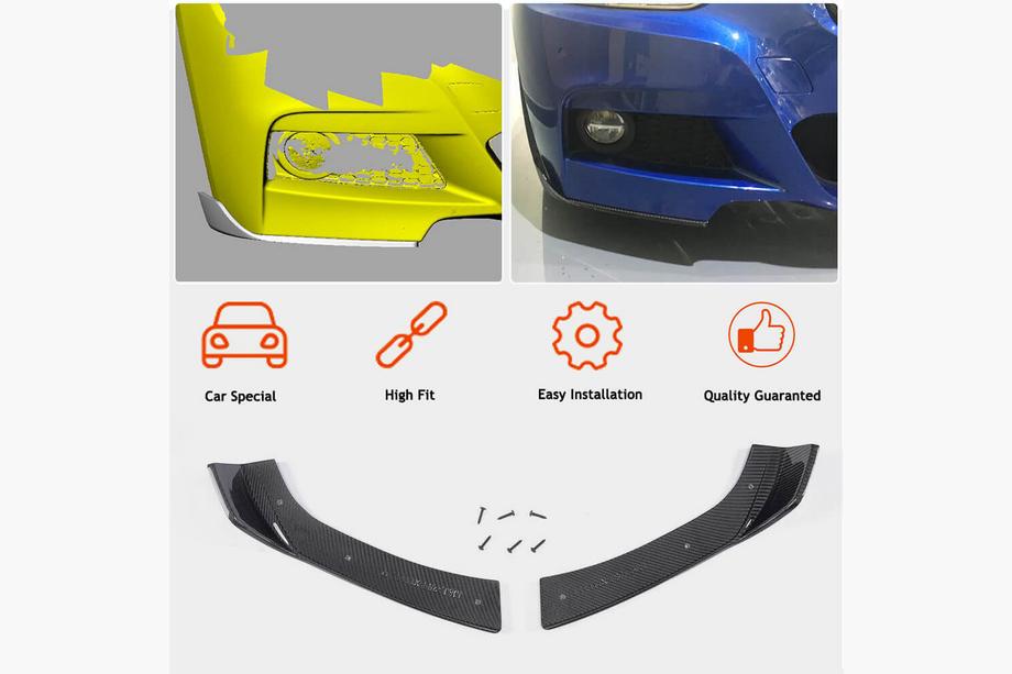 BMW řada 3 F30/F31 2012–2019 Přední lip spoiler nárazníku Flap FRP V2 (pro M-Sport) Fotografie 3