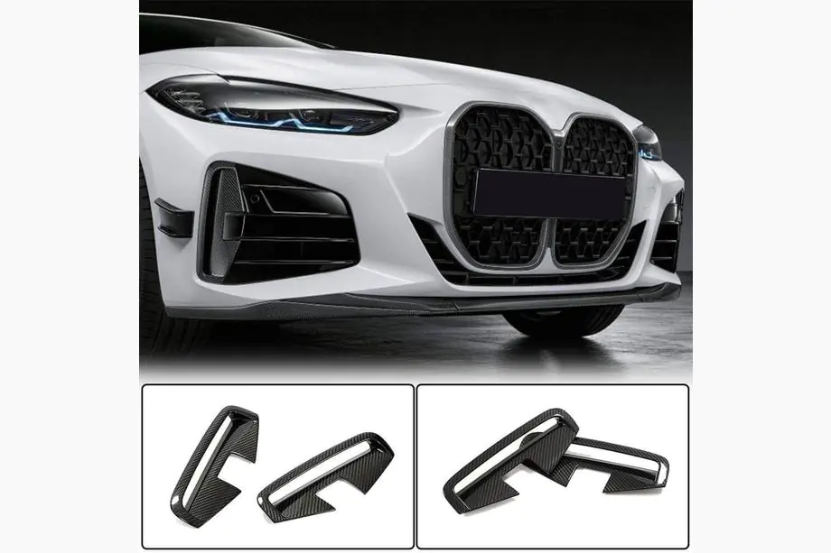 BMW řada 4 G22/23/26 2020– Karbonový přední lip spoiler na nárazník (pro G22/G23 M-Sport) Fotografie 1