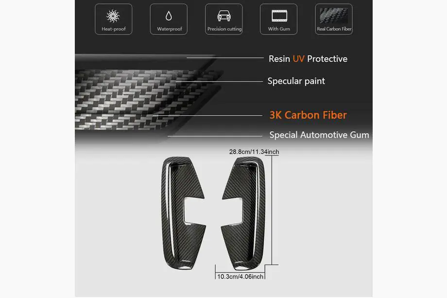 BMW řada 4 G22/23/26 2020– Karbonový přední lip spoiler na nárazník (pro G22/G23 M-Sport) Fotografie 5