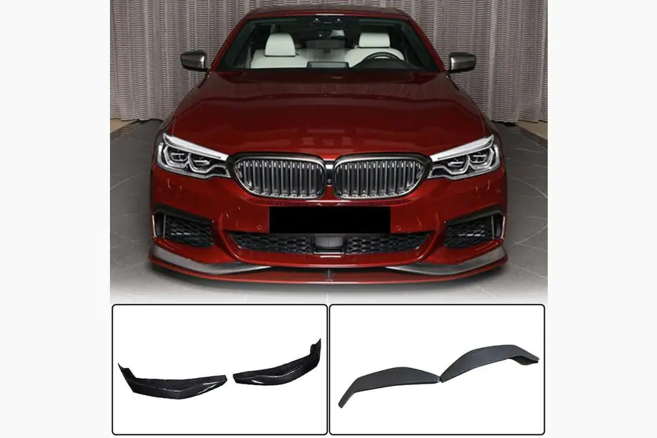 BMW řada 5 G30/G31 2017–2023 Přední lip nárazníku Flap V3 (pro M-Sport 2017-2020, karbon) Image